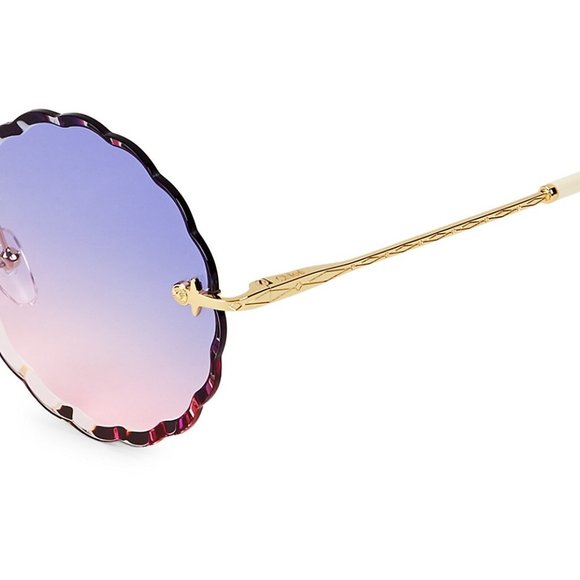 Chloe Flower Scalloped Sunglasses in Violet - 53mm main image 5